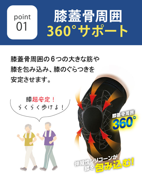 タフシロン 人工筋肉膝サポーター【ホールド】